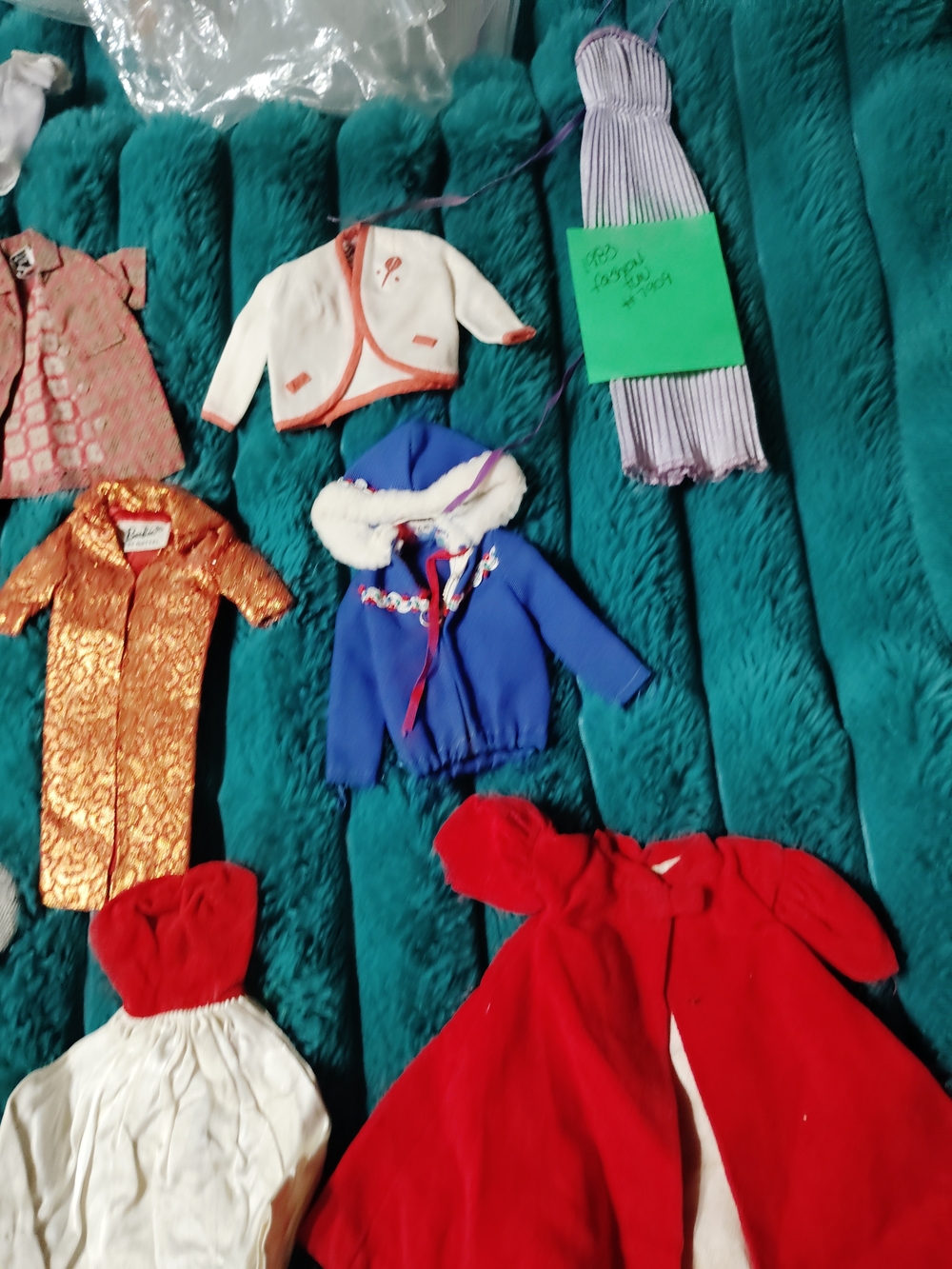 Barbie Doll Outfit Lot with Red, Blue, Gold, White, Pink, Purple